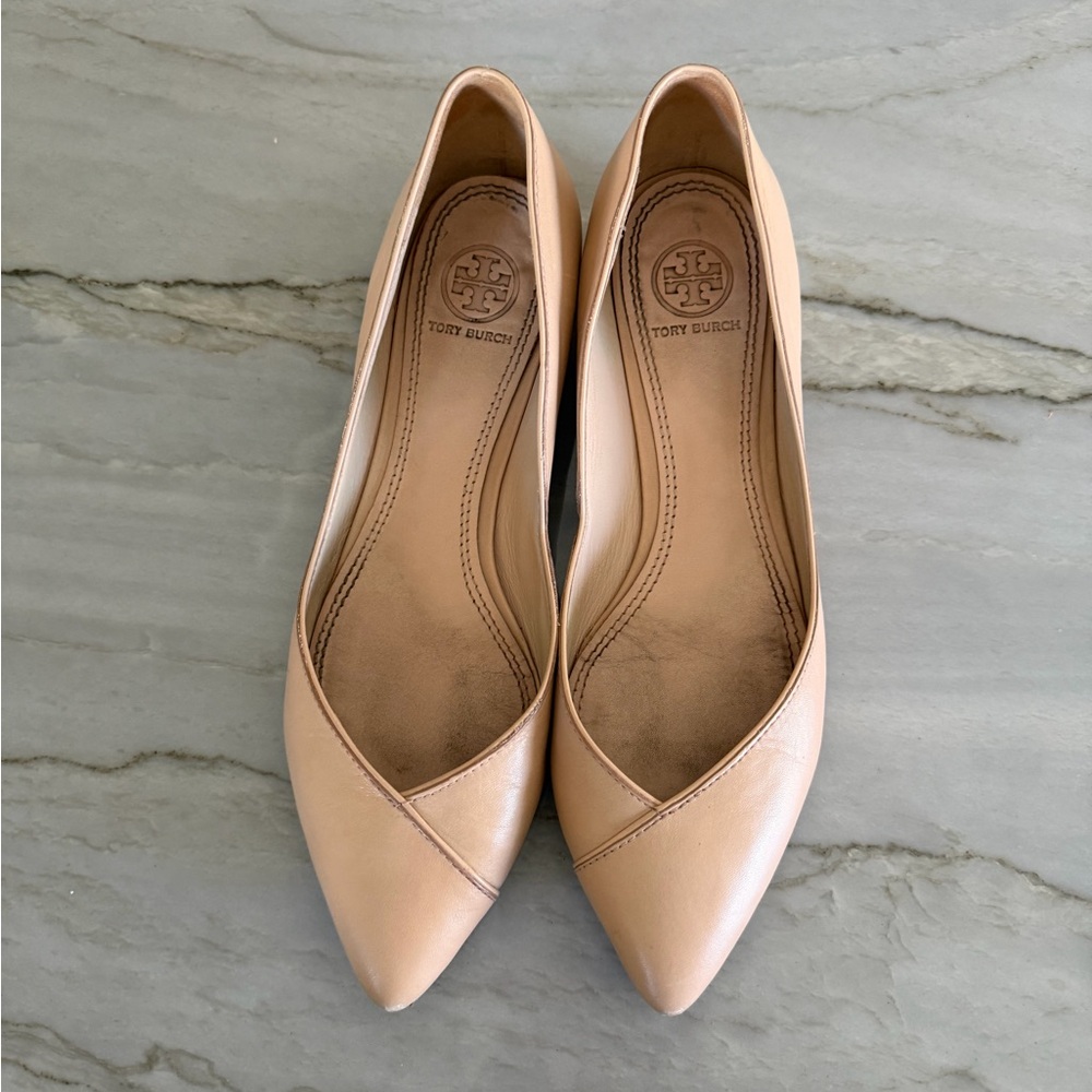 Tory Burch Women's Beige Leather Flats